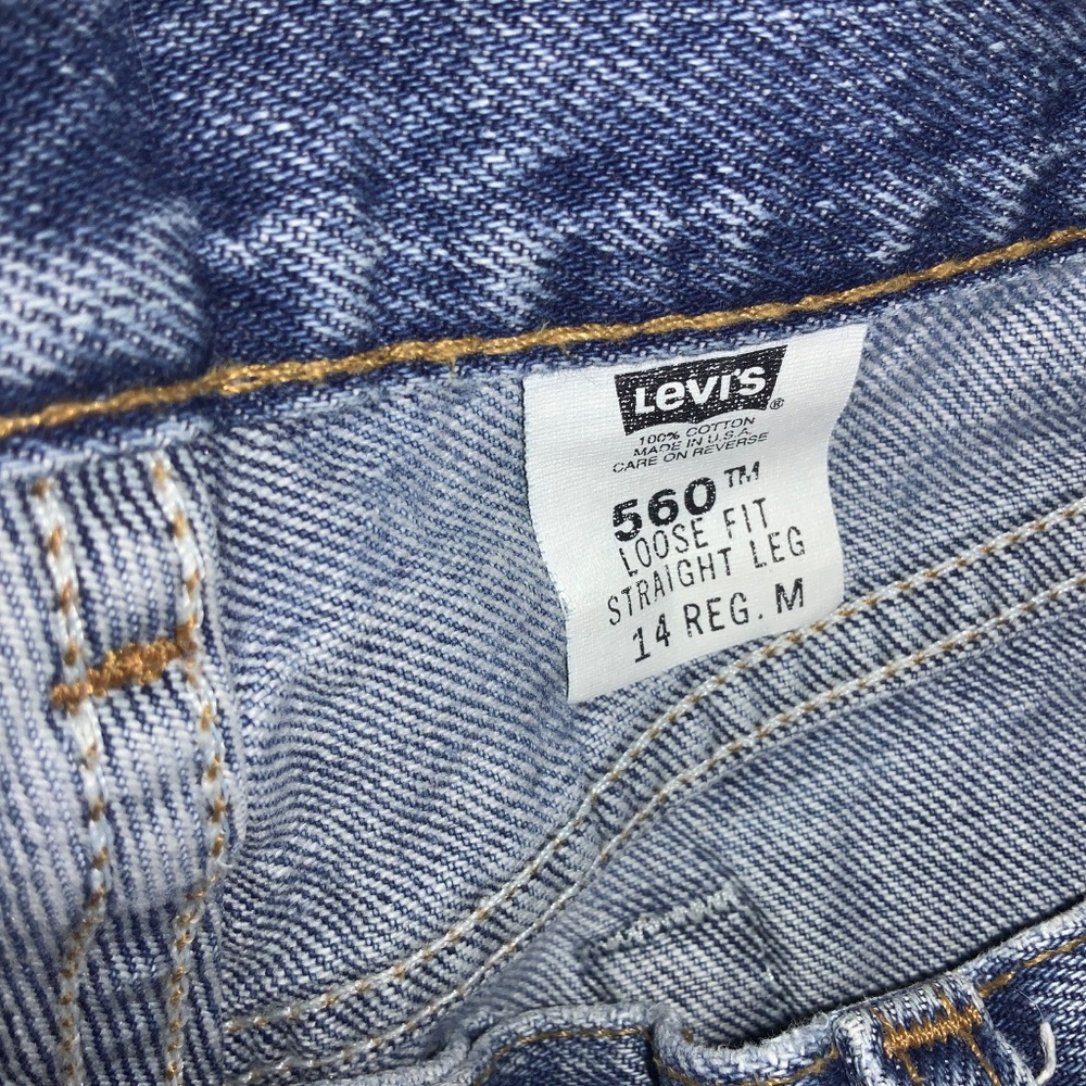 Levi’s 560 jeans Sz 14 Regular M loose fit straight leg vintage - Picture 7 of 7